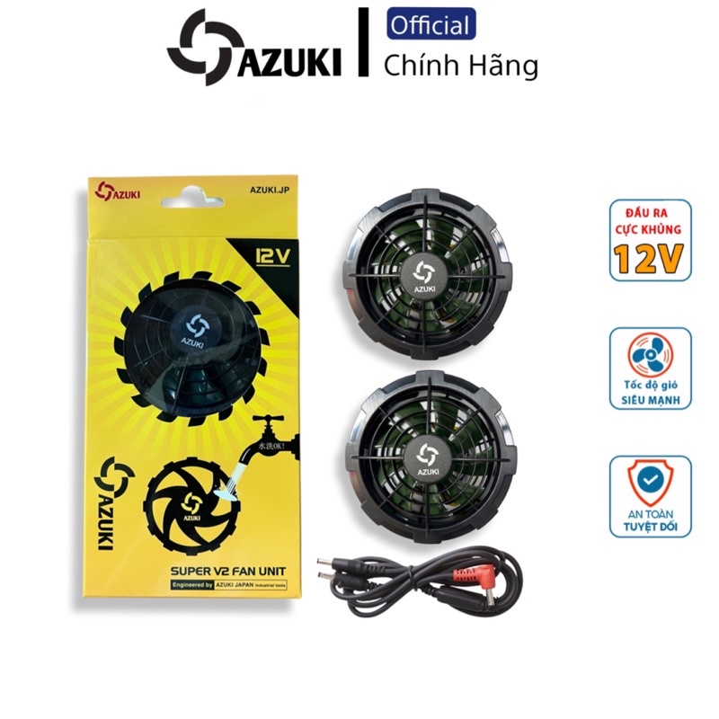 Quạt Azuki Super-V2 Không Chổi Than Chống Nước 12V Siêu Mạnh [ Bảo Hành 12 Tháng Chính Hãng]