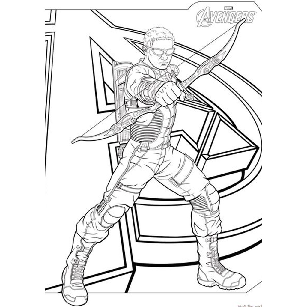 Bộ  Tranh tô màu sáp, màu nước SIÊU ANH HÙNG cho bé tập tô sáng tạo khổ A4