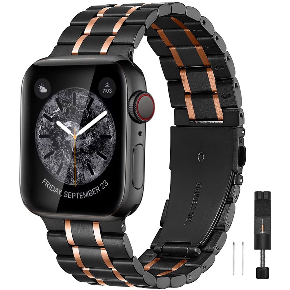 Dây Đeo Bằng Thép Không Gỉ Màu Trơn Cho iWatch 7 6 5 4 3 2 1remium 45 / 44 / 42mm 38 / 40 / 41mm