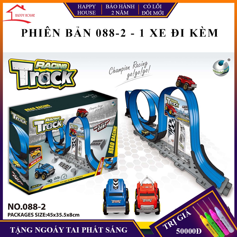Đồ chơi lắp ghép hình đường đua xe ô tô lộn vòng 360 độ không trọng lực Racing Track, đồ chơi phát triển trí tuệ cho bé