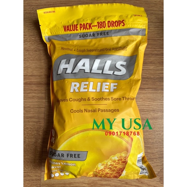 Kẹo ho Mỹ❤️Kẹo ngậm ho Halls đau họng từ Mỹ