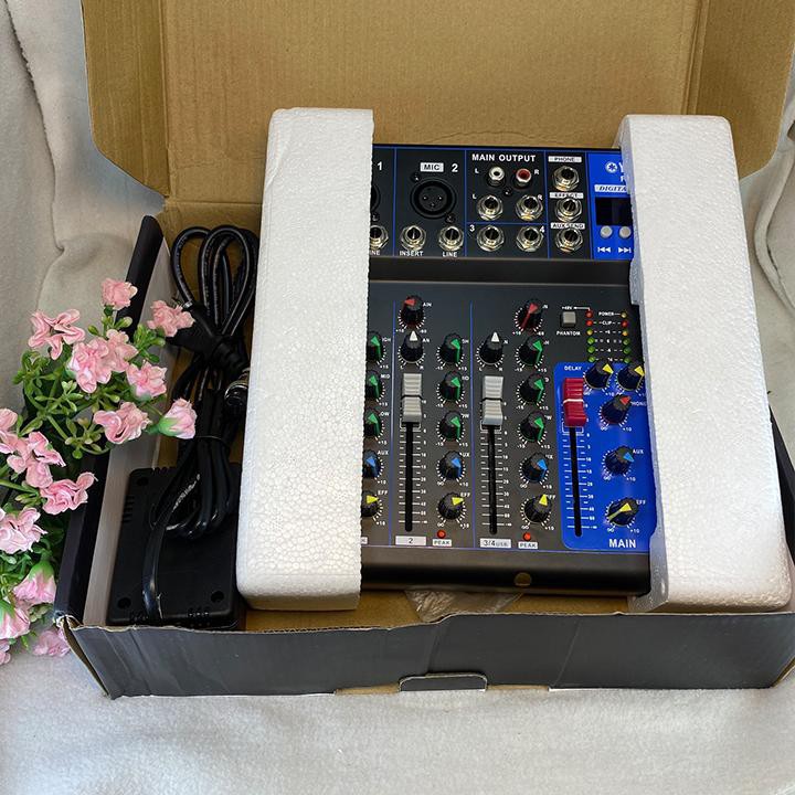 Bộ Chộn Âm Thanh,Mixer YAMAHA F4, Mixer YAMAHA F4 Pro có Bluetooth và 16 chế độ vang số chuyên nghiệp