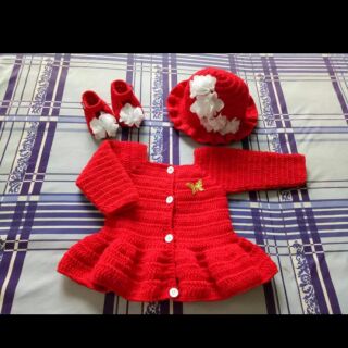 Set len handmade cho bé gái