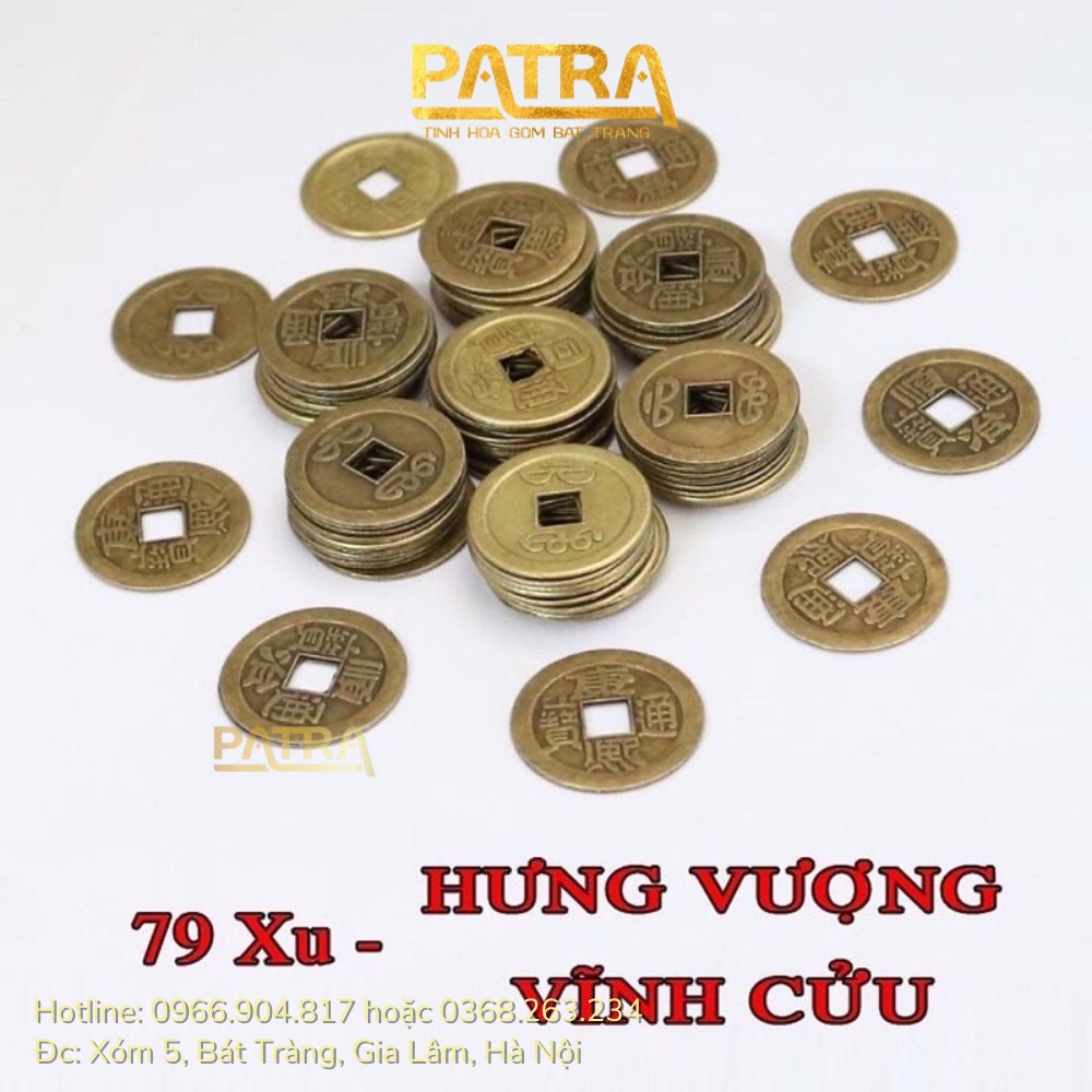 Đồng xu phong thuỷ chiêu tài, hút lộc gieo quẻ, để ban thần tài, bỏ ví đem lại may mắn tài lộc tránh tà khí