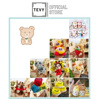 Móc khóa thú nhồi bông, móc chìa khoá keychain bò sữa /bơ/ kirby/ hamster/.. gấu bông treo túi xách balo