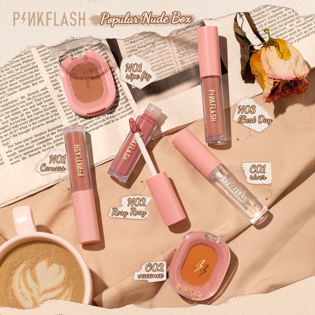 PINKFLASH 6 pieces Makeup set Nude Box