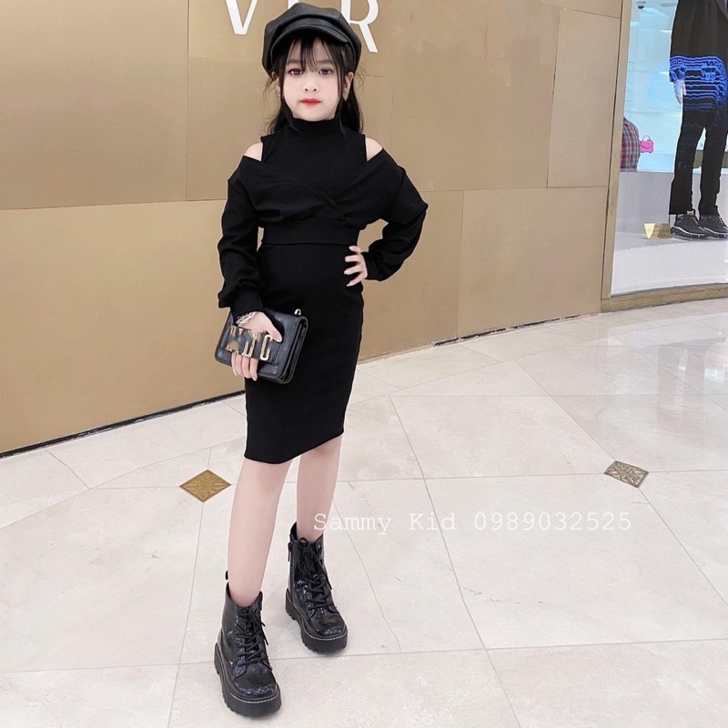 [SET BÉ GÁI] Bộ hở vai chanh sả cho bé gái