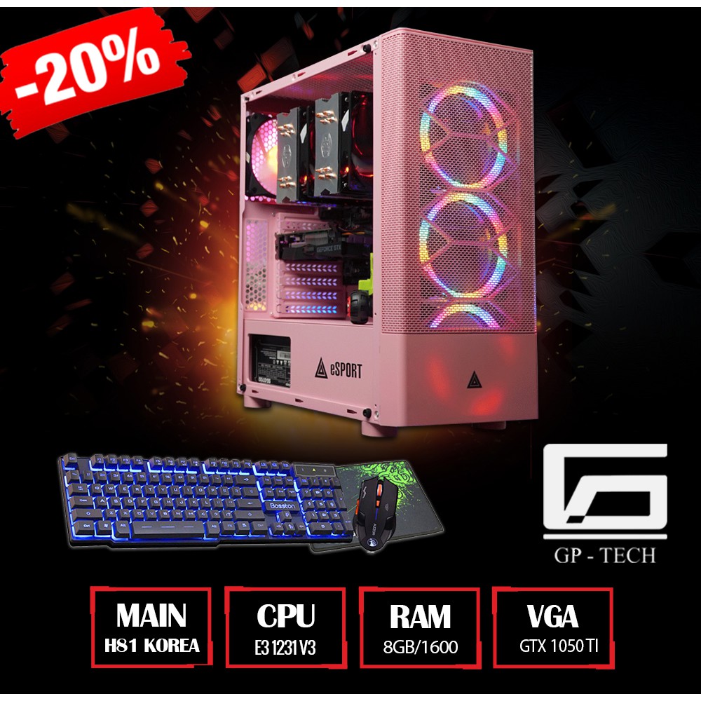 PC GAMING E3 1231 V3/8G/GTX 1050TI - chiến được tất cả các game đồ họa nặng