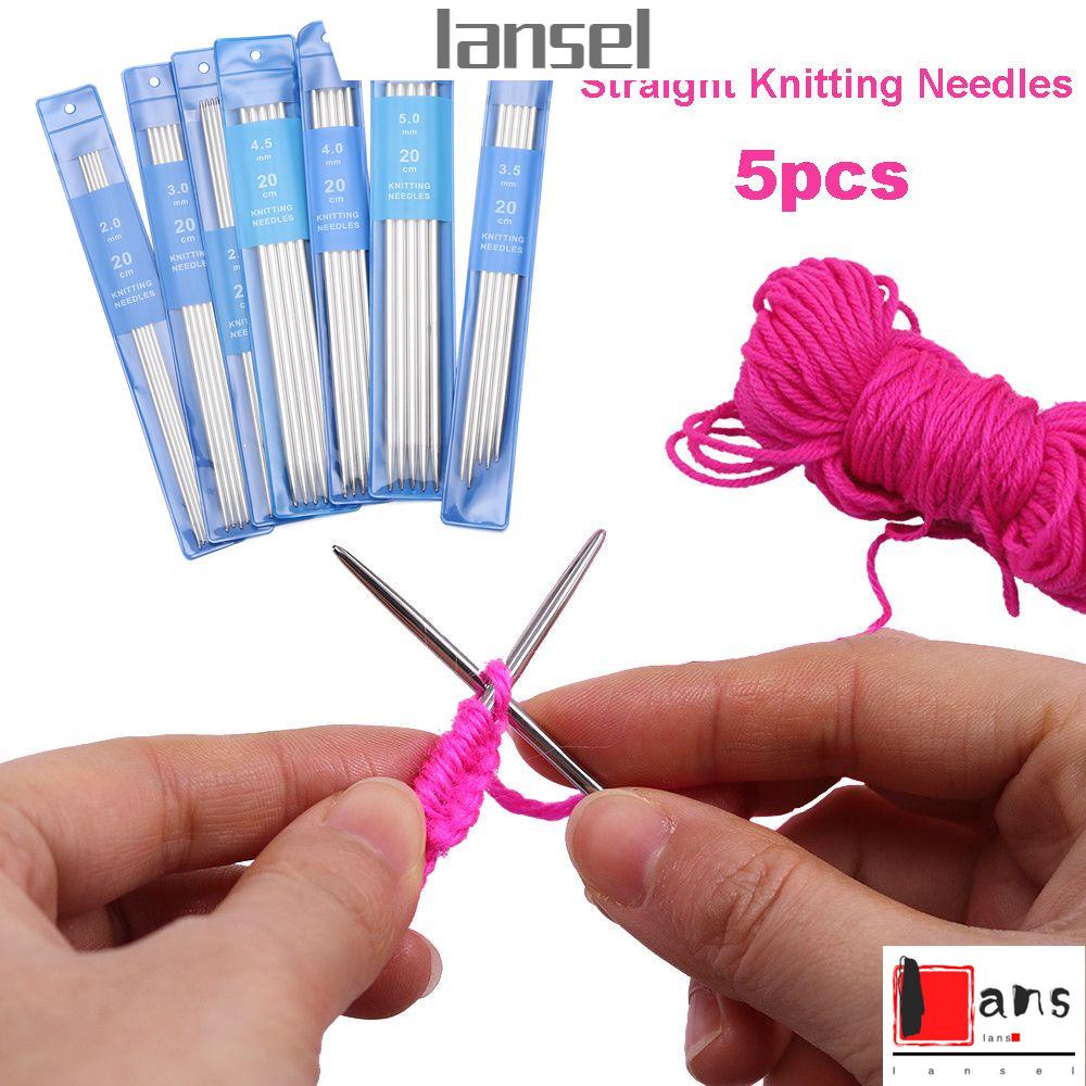 Set 5 Kim Đan Len Bằng Thép Không Gỉ Nhiều Màu Sắc DIY
