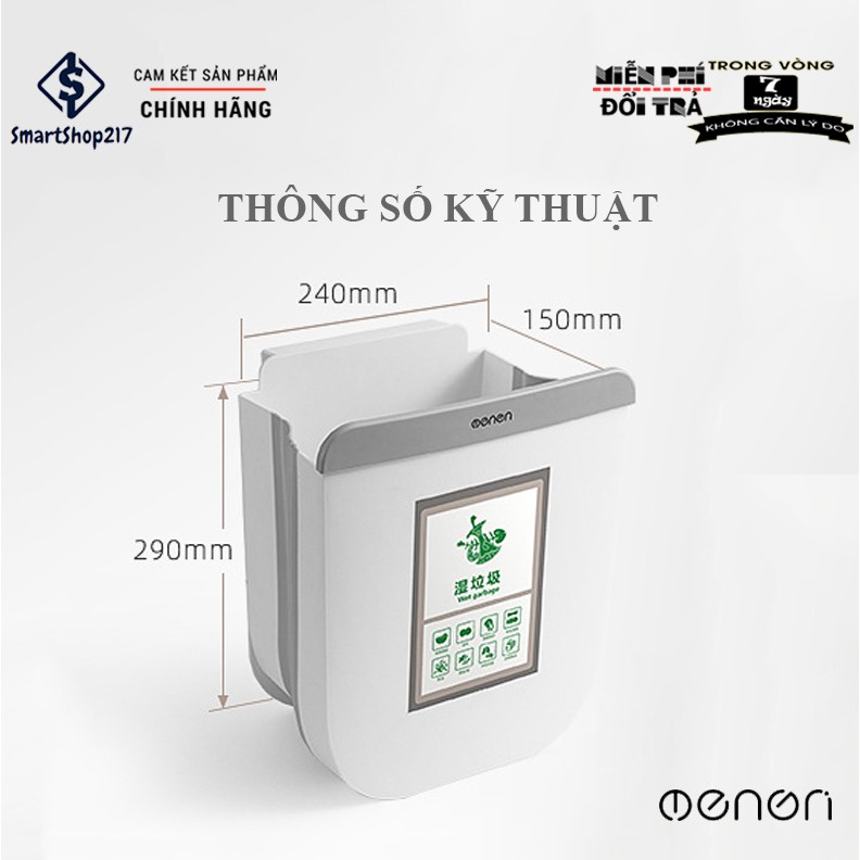 Thùng Rác Gấp Gọn Treo Cạnh Tủ - Thương Hiệu Nhật Bản OENON