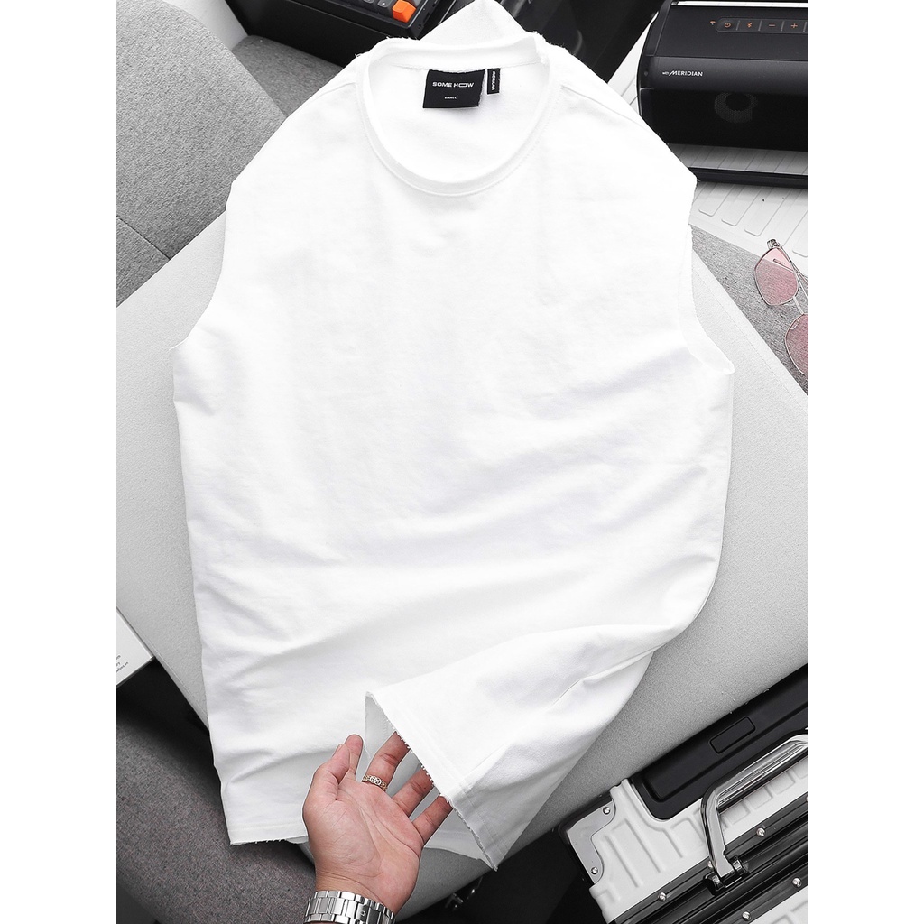 Áo Tanktop Nam , INF Regular BW, Chất Vải Cotton Co Giãn, 000464, SOMEHOW