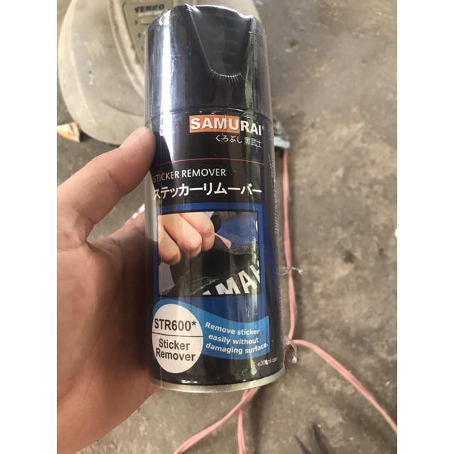 STR600 _ Chai tåy tem xe máy Samurai STR600* tẩy sạch keo dán xe _ Sticker Remover