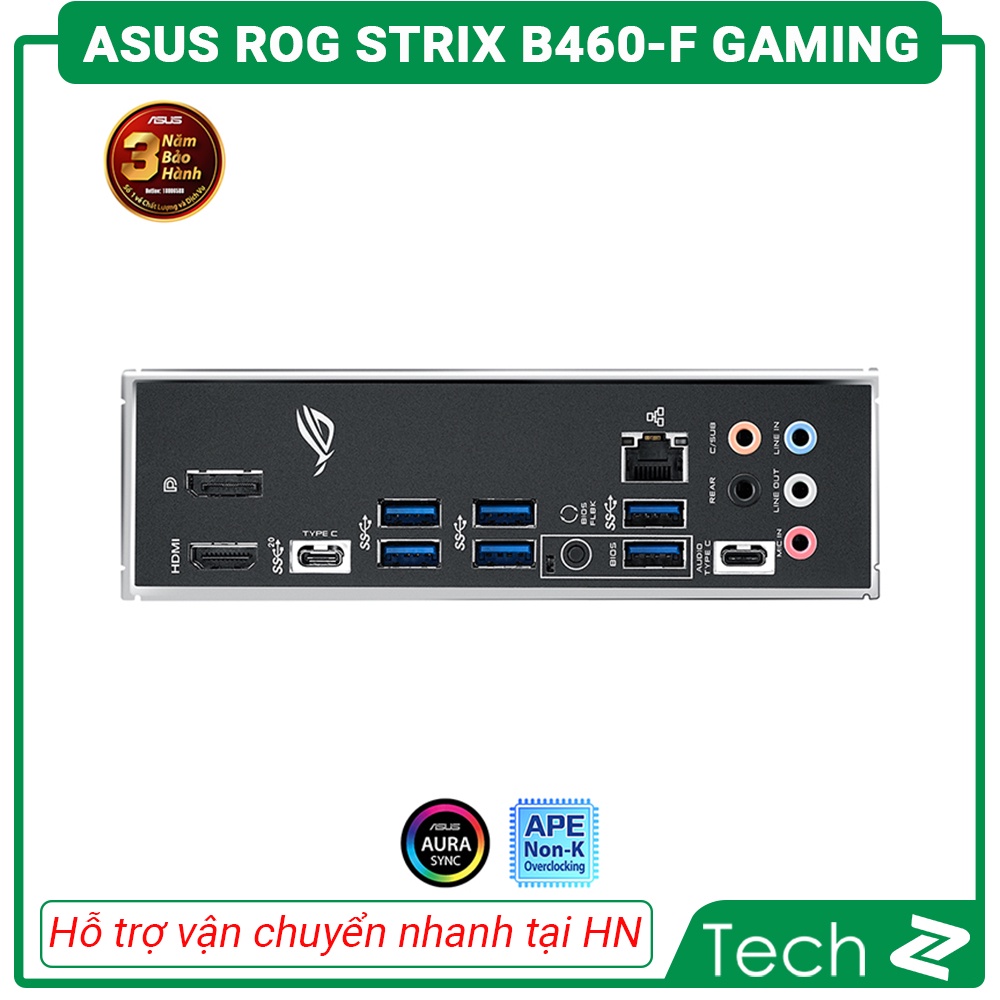 Mainboard ASUS ROG STRIX B460 F GAMING (Intel B460, Socket 1200, ATX, 4 khe Ram DDR4)