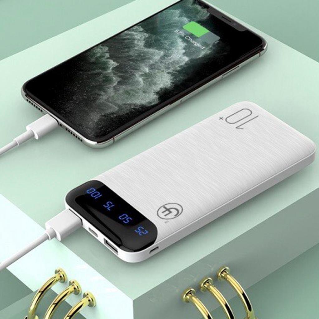 Sạc dự phòng 10000mAh WK DESIGN WP161, Có đèn led sạc nhanh 2.1A 2 cổng sạc loại tốt