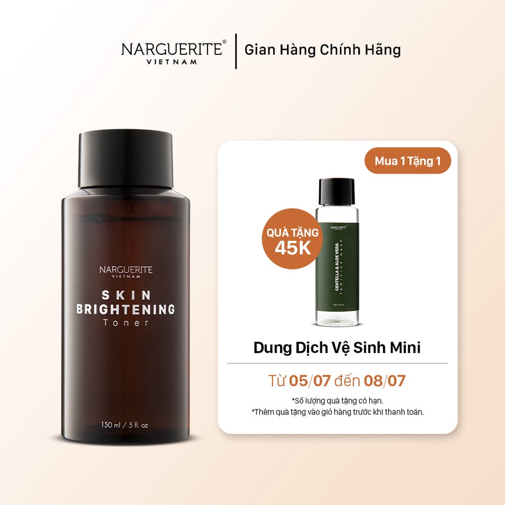 Nước Hoa Hồng Dưỡng Sáng, Cấp Ẩm Cho Da Skin Brightening Toner Narguerite (150ml)