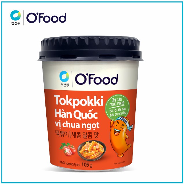 Combo tokbokki hộp và gói vị chua ngọt O'Food