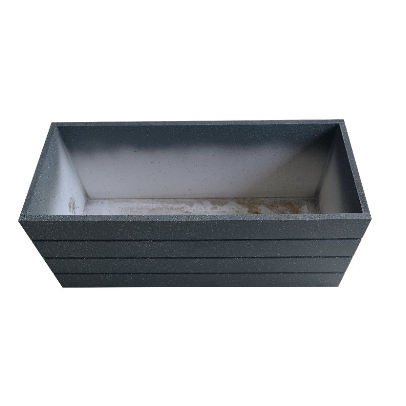 Chậu composite kẻ sọc giả đá 50x20x25 Home Việt