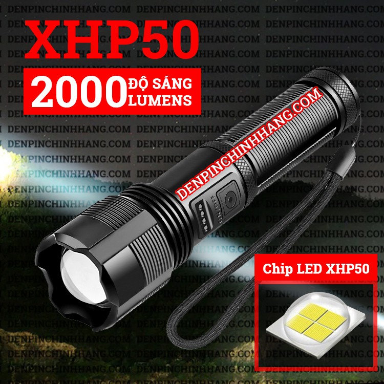 Đèn pin siêu sáng XH P50 mới cực mạnh PVN701