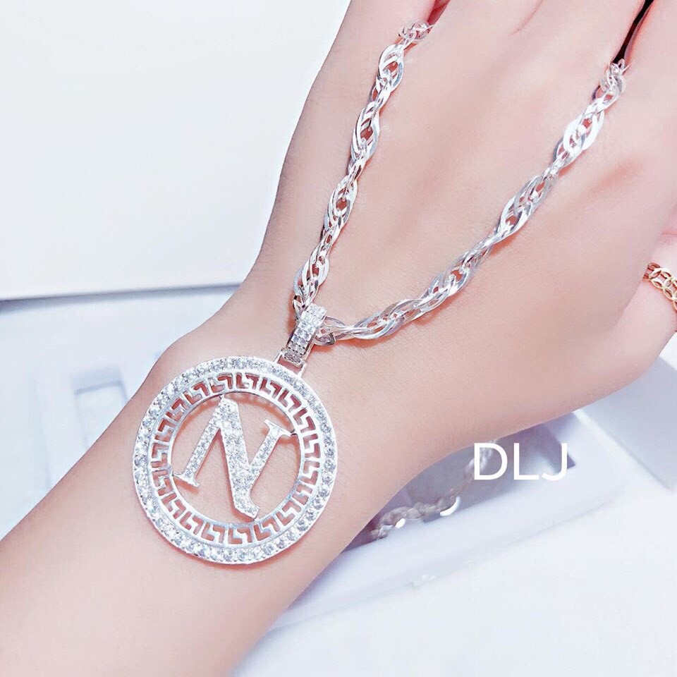 DÂY CHUYỀN MẶT CHỮ GẮN ĐÁ SIZE TO