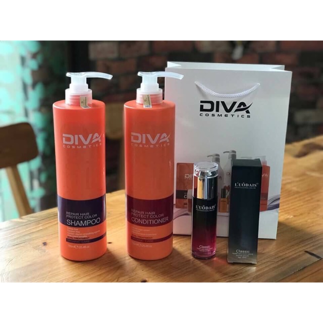 Bộ dầu cặp gội + xả Diva