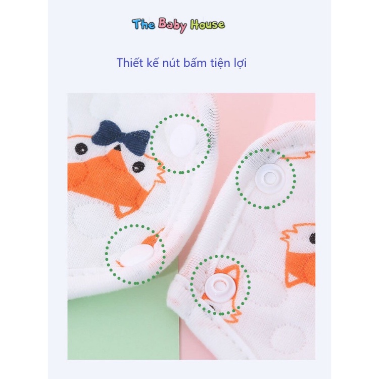 Yếm Cho Bé 💛 𝐅𝐑𝐄𝐄𝐒𝐇𝐈𝐏💛Yếm Cotton tròn xoay 360 Thấm Hút Tốt, Chống Thấm Tốt, Họa Tiết Dễ Thương Cho Bé