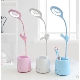 Đèn Học Để Bàn Chống Cận Thị Có Gắn Quạt