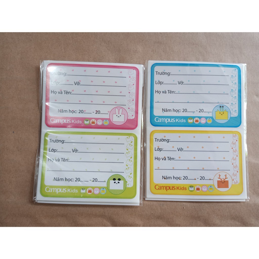 Nhãn vở Campus Kids 12c/túi