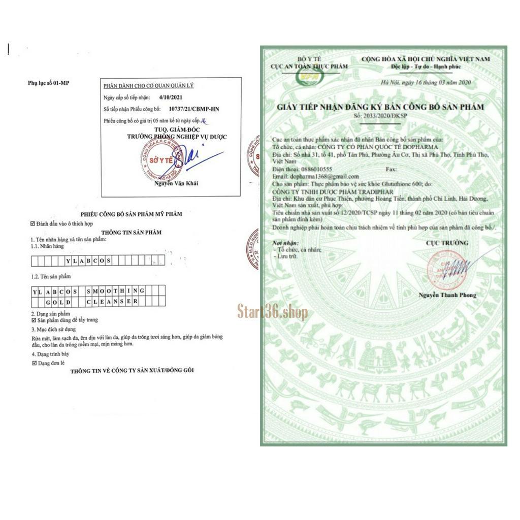 Sữa rửa mặt Dr Lacir sữa rửa măt vàng smoothing gold cleanser cho da nhạy cảm, mỏng yếu, sau tái tạo 150ml