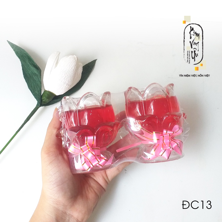 Đèn cầy ly cúng Tulip ĐC13 cao 8.3cm