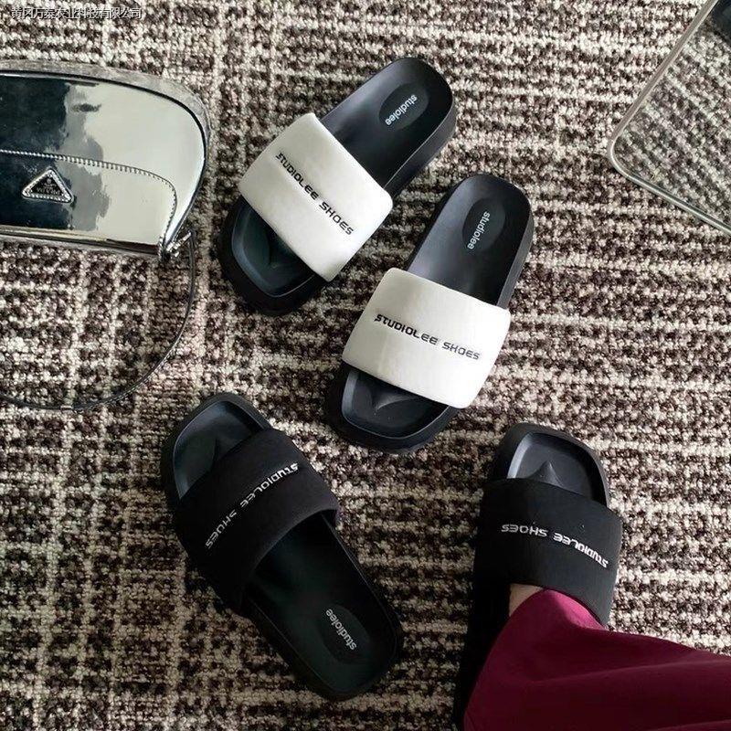 Dép Quai Ngang Đế Dày Chống Trượt Phong Cách Hàn Quốc Thời Trang Cho Nữ