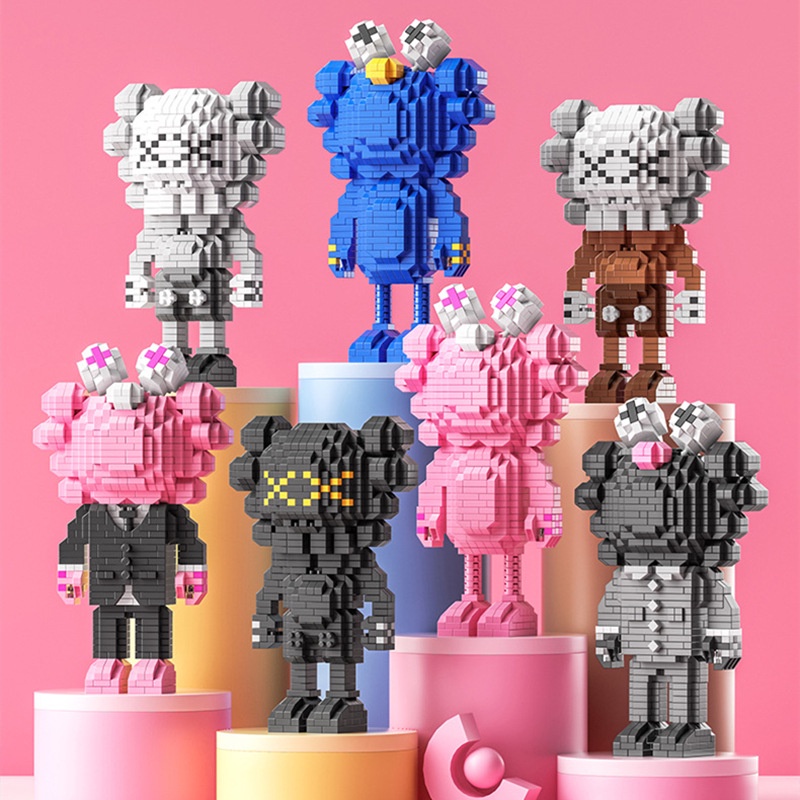 Bộ Đồ Chơi Lắp Ráp Hình Búp Bê KAWS Nano Sáng Tạo