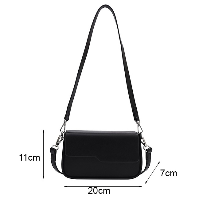 Túi đeo chéo hộp da nắp khóa nam châm độc lạ tặng kèm dây đeo vai