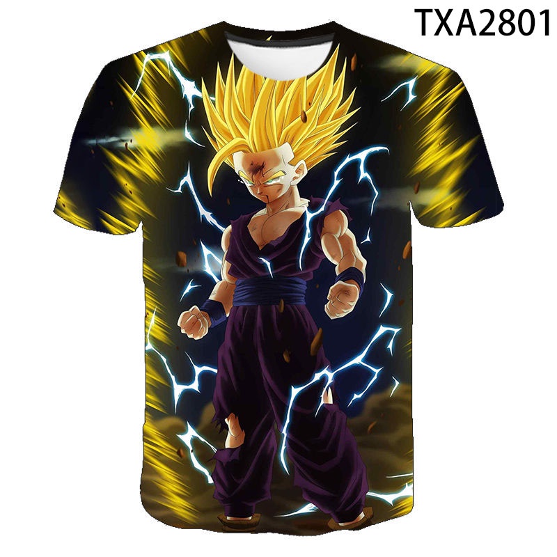 Áo Thun Tay Ngắn In Hình Goku 3D Thời Trang Mùa Hè Dành Cho Nam Và Nữ 2022