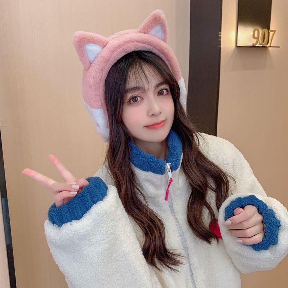 EUTUS Bông Chụp Tai Giữ Ấm Kiểu Dáng Dễ Thương Cho Nữ