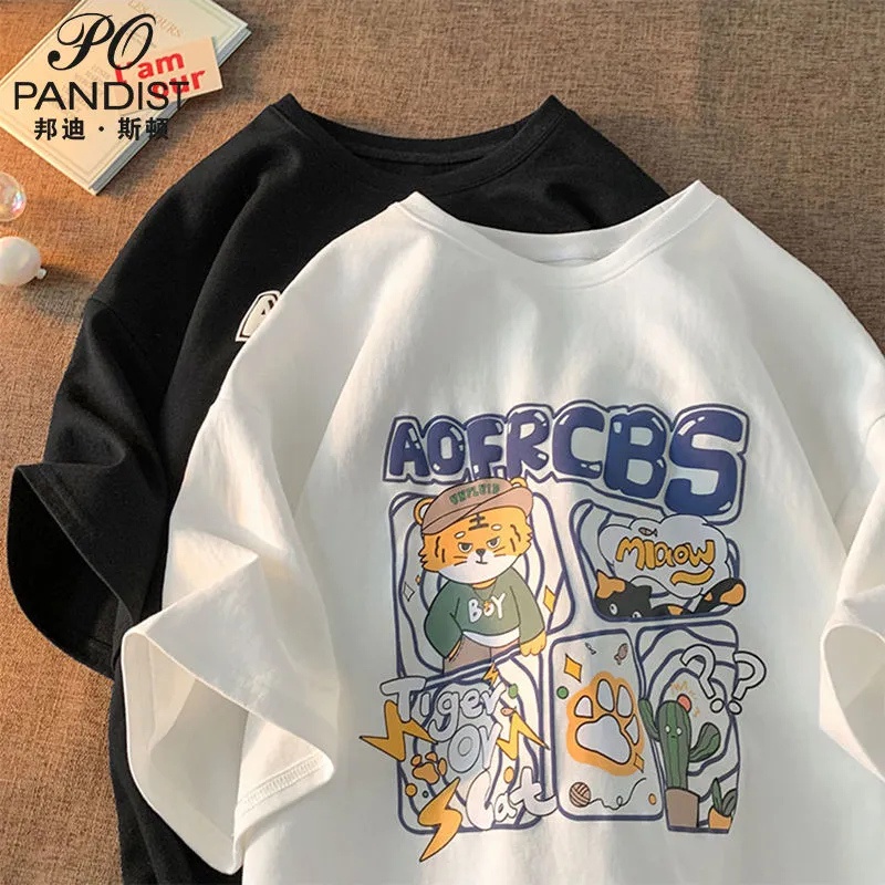 NRVP Áo Thun 100% Cotton Dáng Rộng Thời Trang Hàn Quốc Cho Nữ