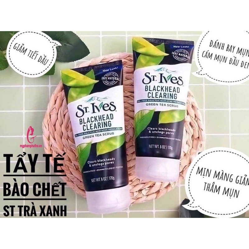 Sữa Rửa Mặt Tẩy Tế Bào Chết St.Ives Trà Xanh