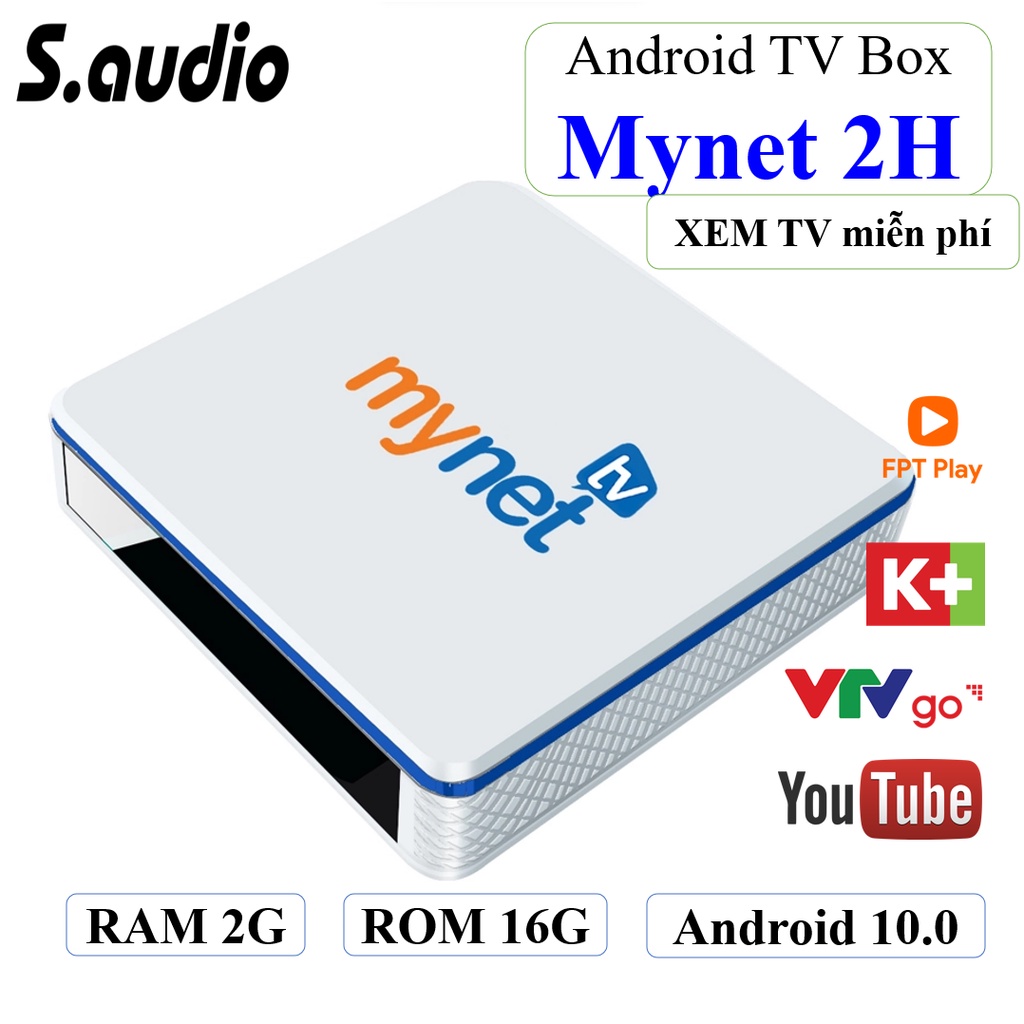 Android tv box mytv Mynet 2H Ram 2G Rom 16G xem TV miễn phí Android 10.0 hỗ trợ điều khiển Giọng nói - Hàng chính hãng