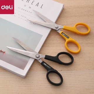 Kéo văn phòng 220mm Deli, Đen/Vàng - 1 chiếc - E6014 [Deli]