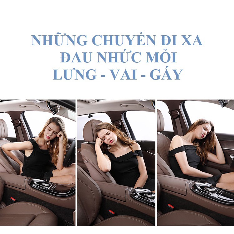 Bộ gối tựa đầu và dựa lưng cao su non cao cấp siêu đàn hồi