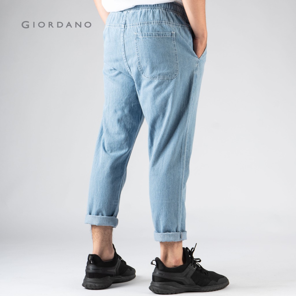 Quần Lửng Cotton/Denim Lưng Chun Giordano 01129208 | BigBuy360 - bigbuy360.vn