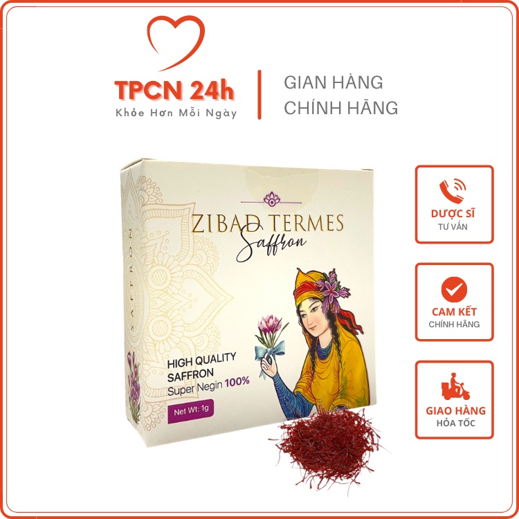 Nhụy hoa nghệ tây Zibad Termes Saffron - Nhụy hoa nghệ tây IRAN nguyên chất