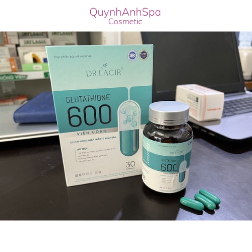 Viên Uống trắng da Glutathione 600 QuynhAnhSpa viên uống trắng da mờ nám tàng nhang mẫu mới