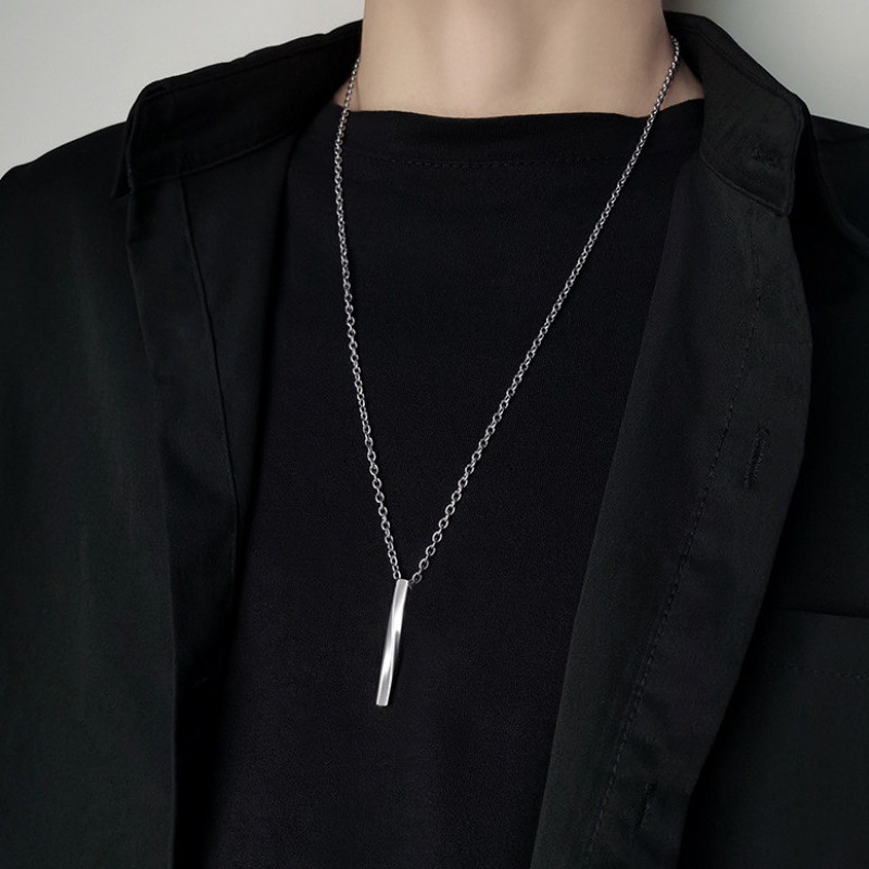 Dây chuyền thép không gỉ mặt xoắn thiết kế độc đáo cá tính thời trang