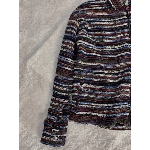 Áo khoác len mỏng text chỉ màu WAGG