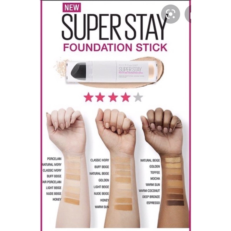 Kem Nền Dạng Thỏi 2 Đầu Maybelline Super Stay [Hình cuối shop tự chụp]