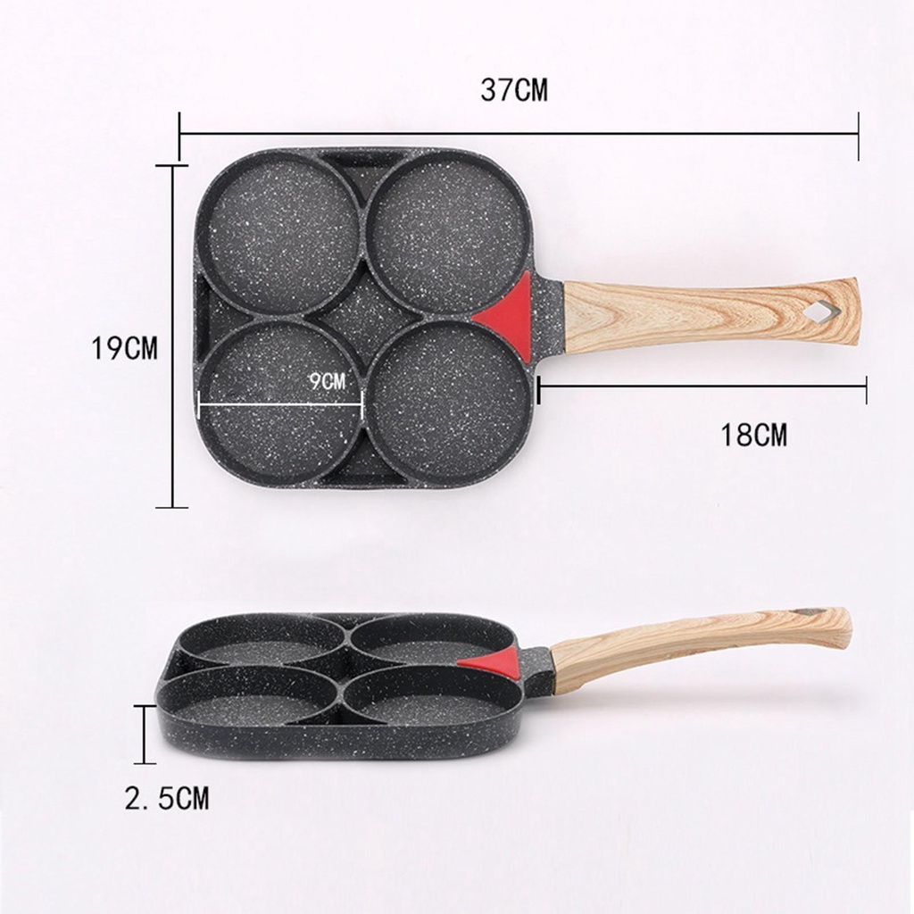CONOPERY Chảo Chiên Trứng Không Khói Có Tay Cầm Tiện Lợi
