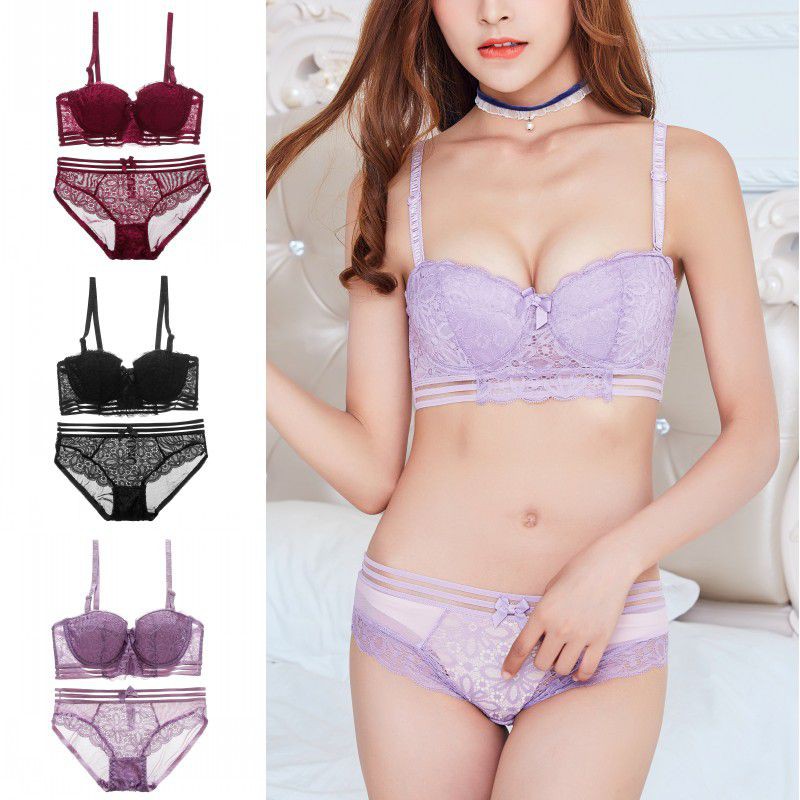 Set đồ lót phối ren có mút đệm quyến rũ dành cho nữ | BigBuy360 - bigbuy360.vn