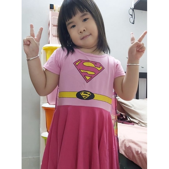 Váy đầm Siêu nhân Supergirl _ Samkids