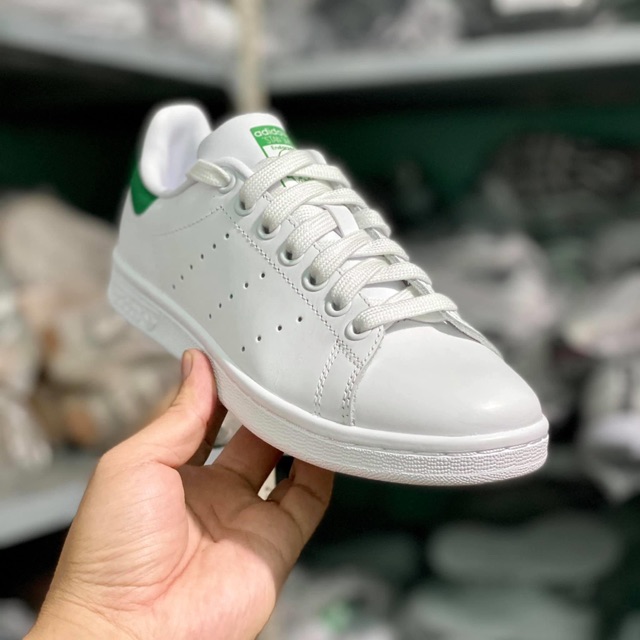 [Chuẩn Siêu Cấp -Full Box -Da Nhăn] Giày Stan smith Gót Xanh -Trắng-Xanh Dương * XX ! []...