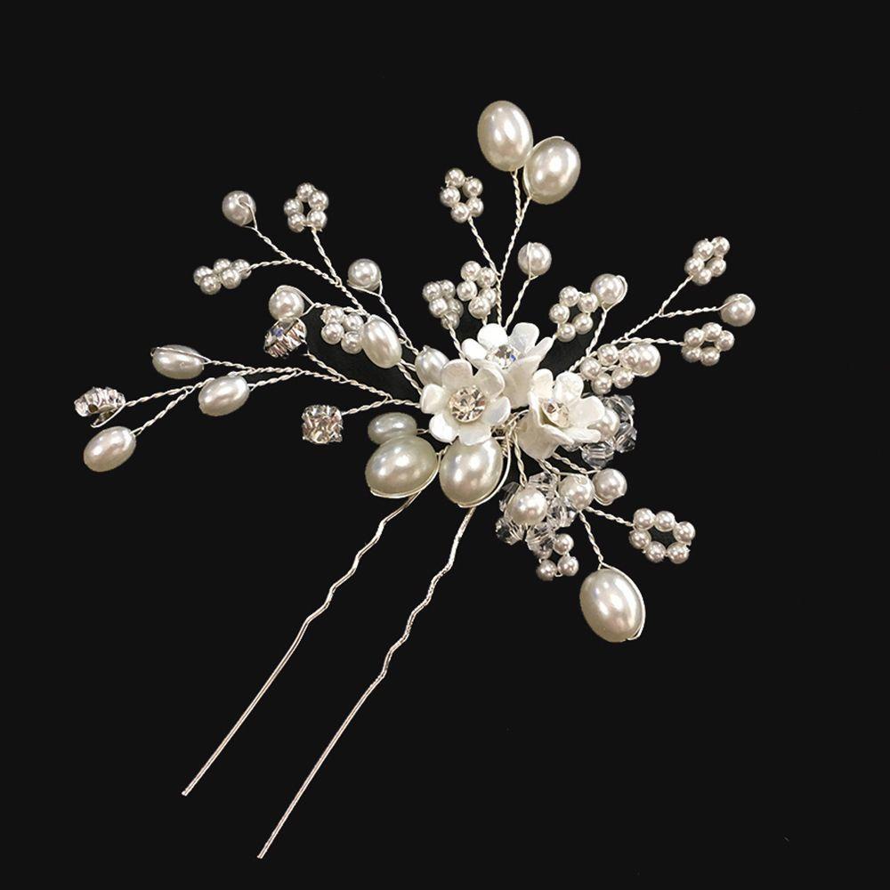 Trâm Cài Tóc Chữ U Bằng Kim Loại Họa Tiết Hoa Thời Trang Cho Nữ